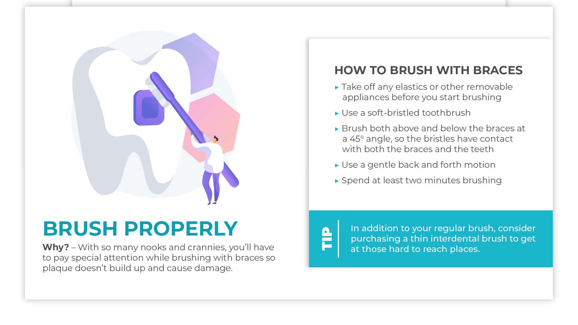 caring for braces infographic